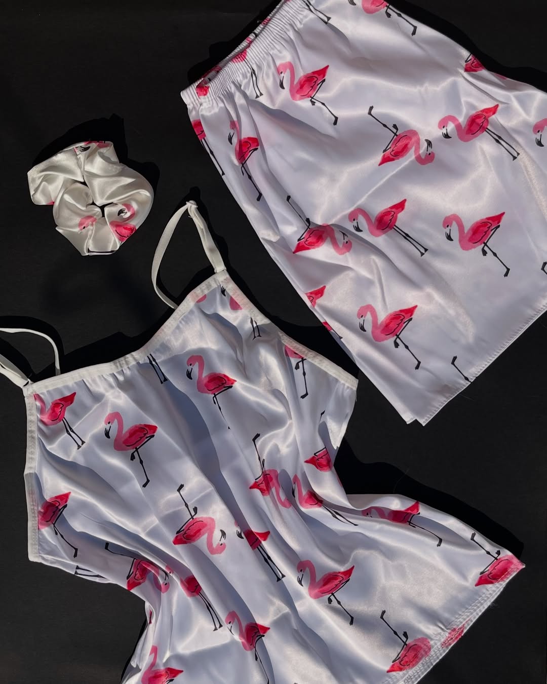 لباس خواب ساتن فلامینگو
